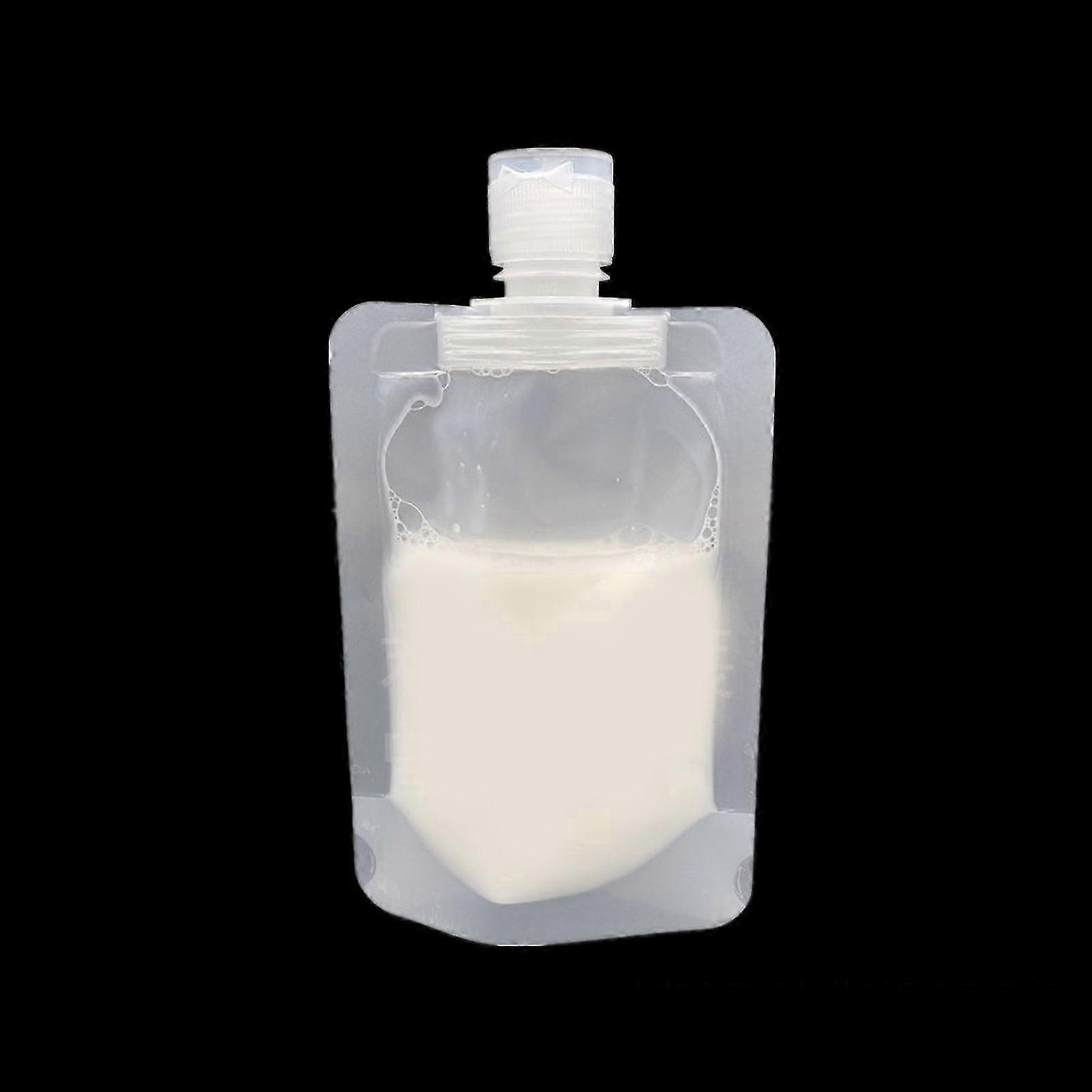 Refillable Empty Squeeze Pouch for Cosmetic Lotion and Shampoo - Foldable Sample Containers for Travel, 100ML