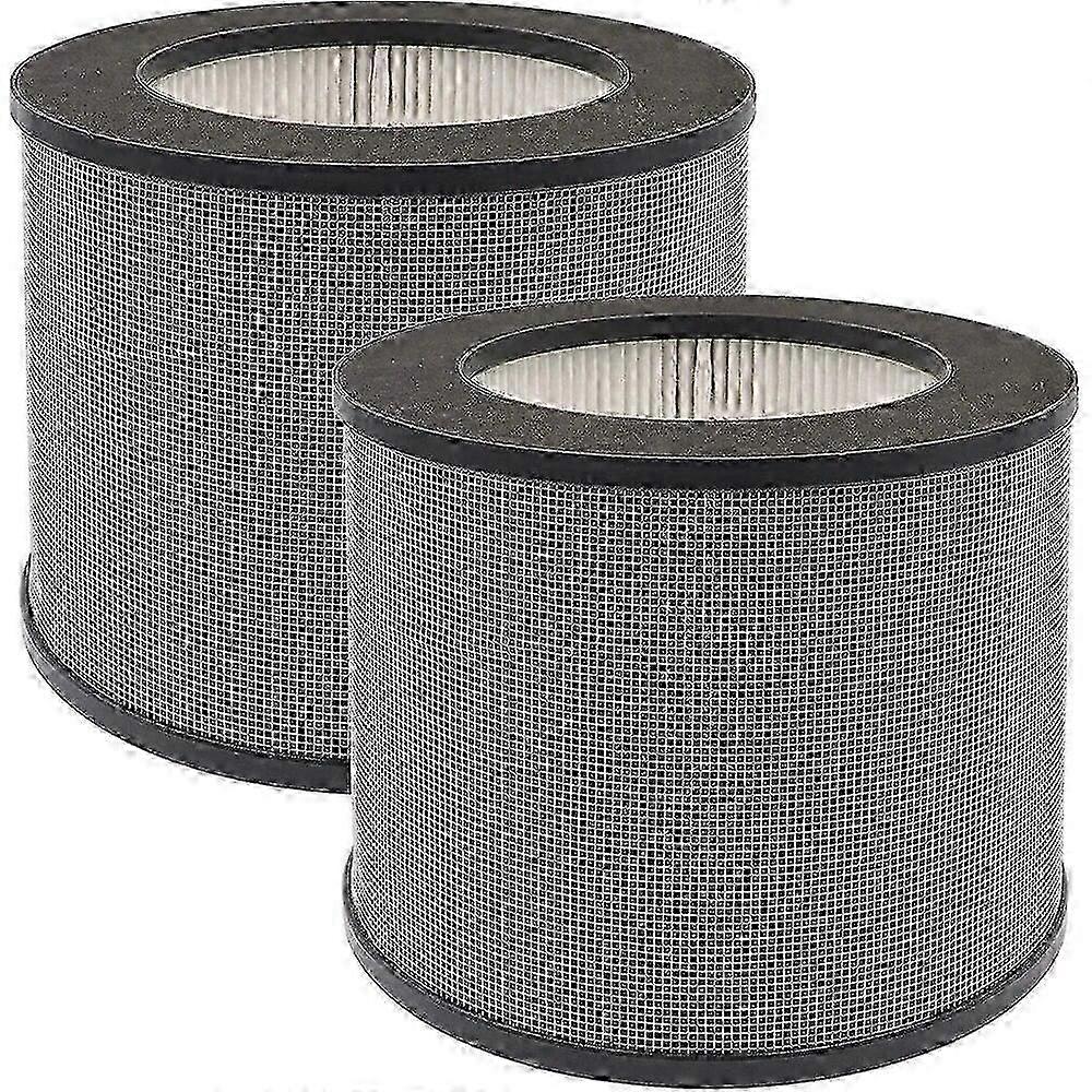 2 Pack Replacement Filter for Compatible Air Purifier 3-In-1 H13 True HEPA and Activated Carbon Filter