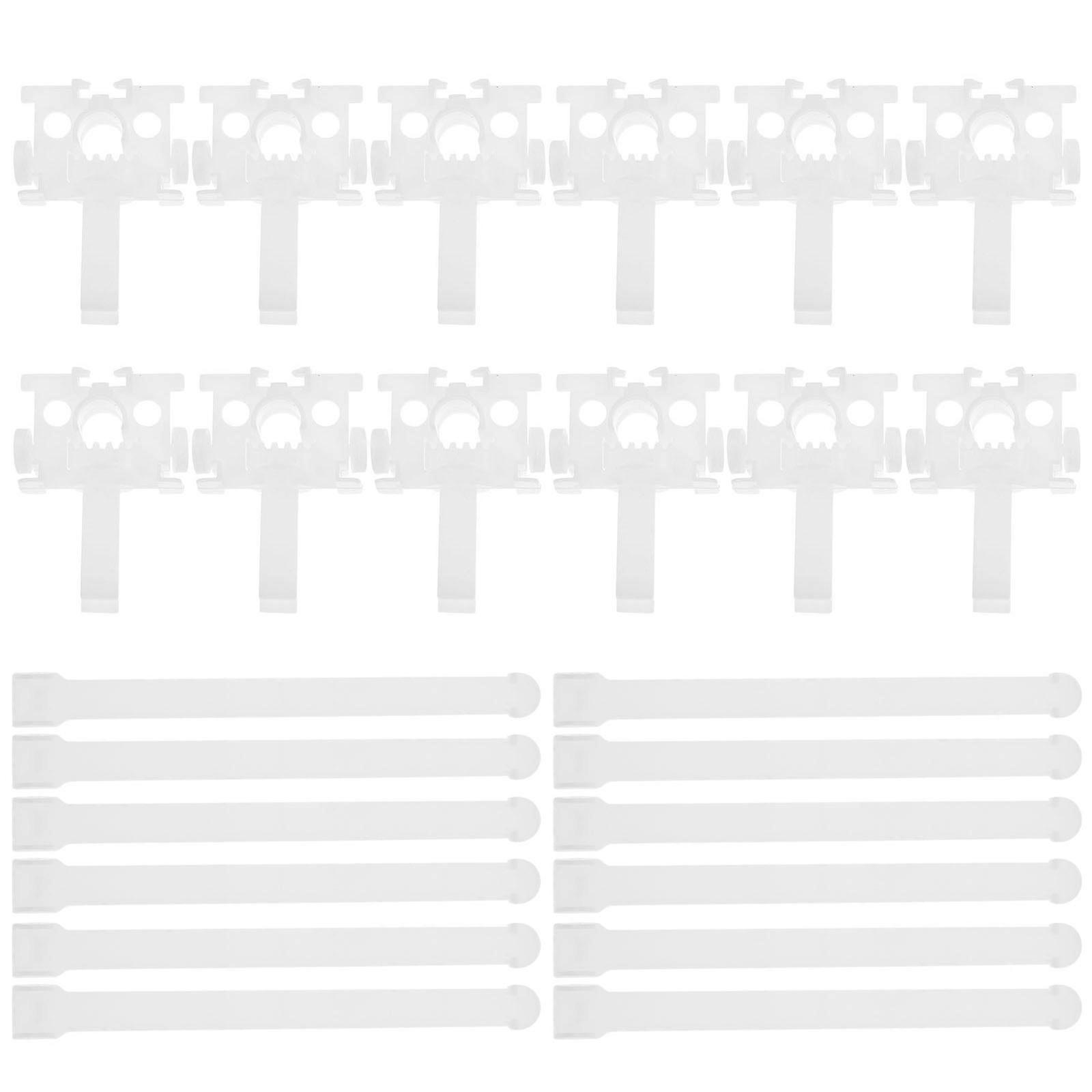 Blind Slats Vertical Blind Carriers Curtain Maintenance White 12Sets