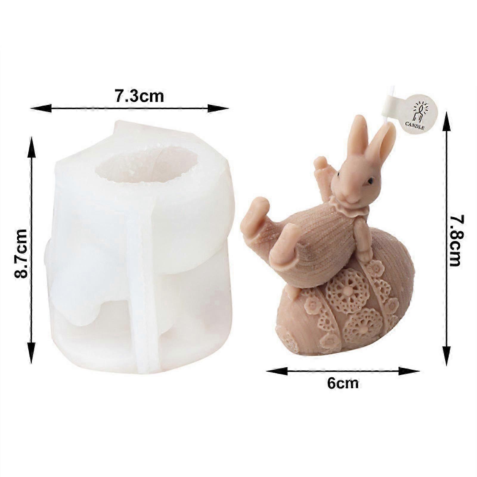 Rabbit Resin Mold Rabbit Candle Mold, Rabbit Egg Mold Animal Mold Rabbit Resin Casting Mold Resin Making Molds