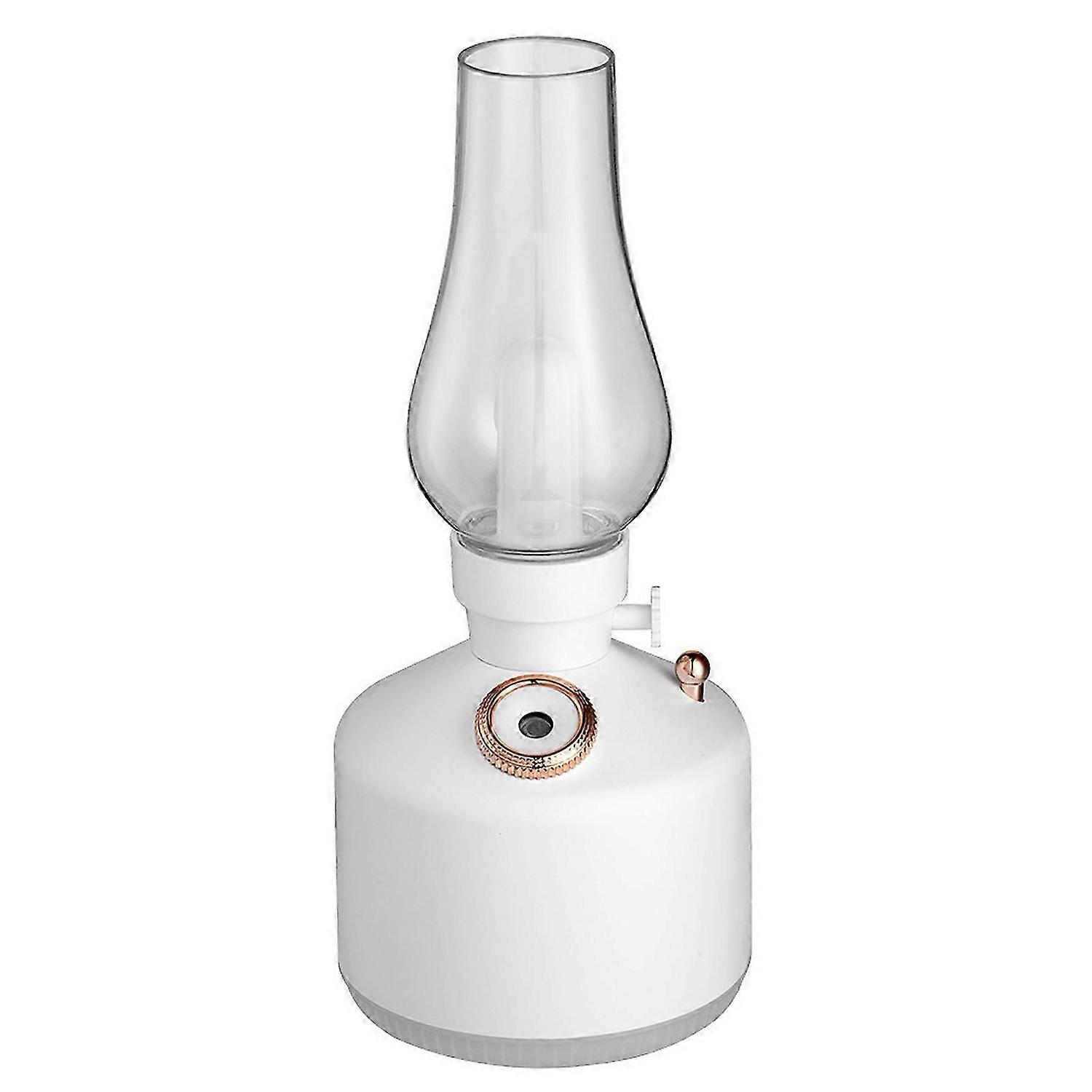 USB Rechargeable Misting Lantern Portable LED Retro Camping Light Flameless Tent Light with Air Humidifier for Bedroom Office Nursery Dorm Babies