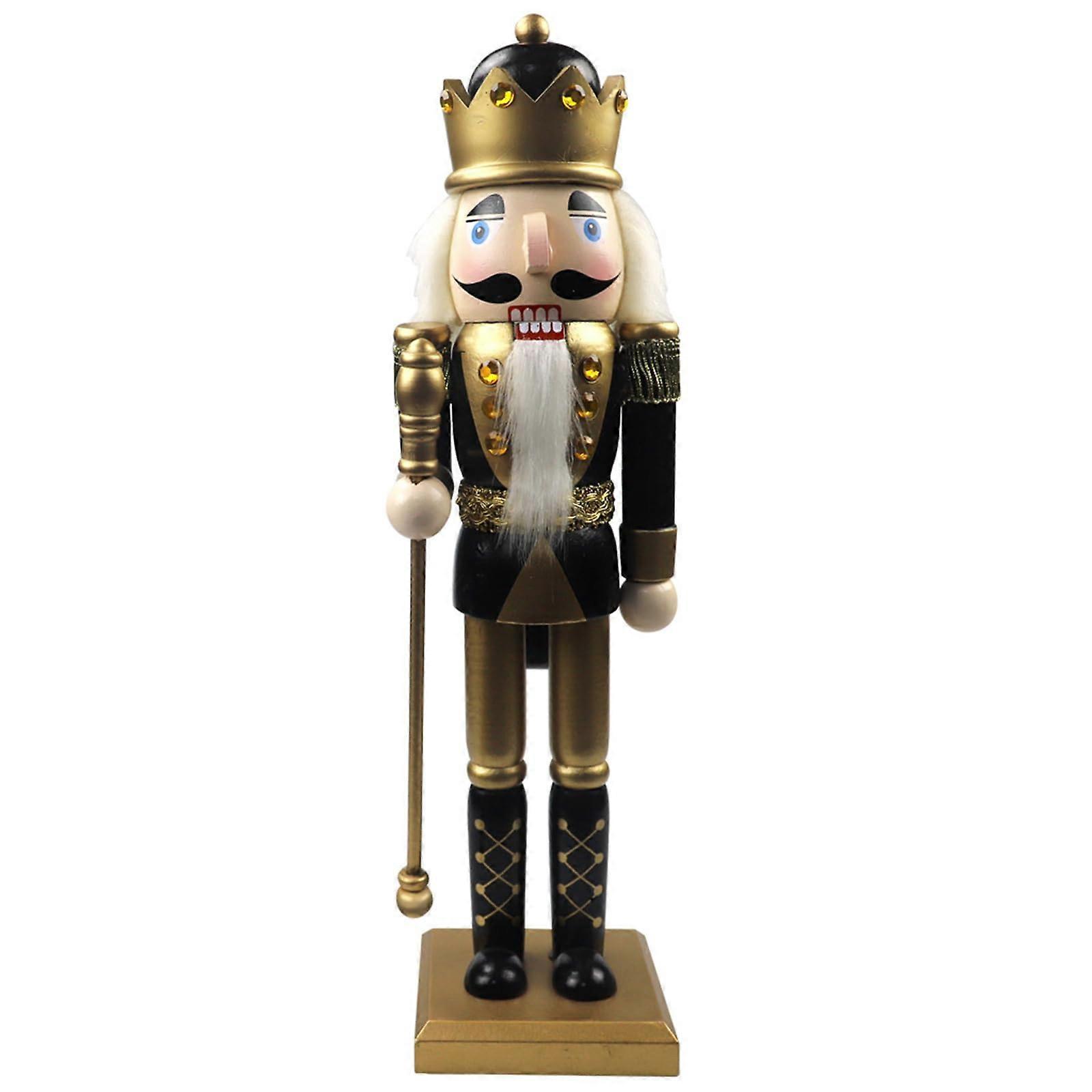 1PC Christmas Nutcracker Wooden Nutcracker Soldier Display Ornament for Kitchen Christmas Decorations