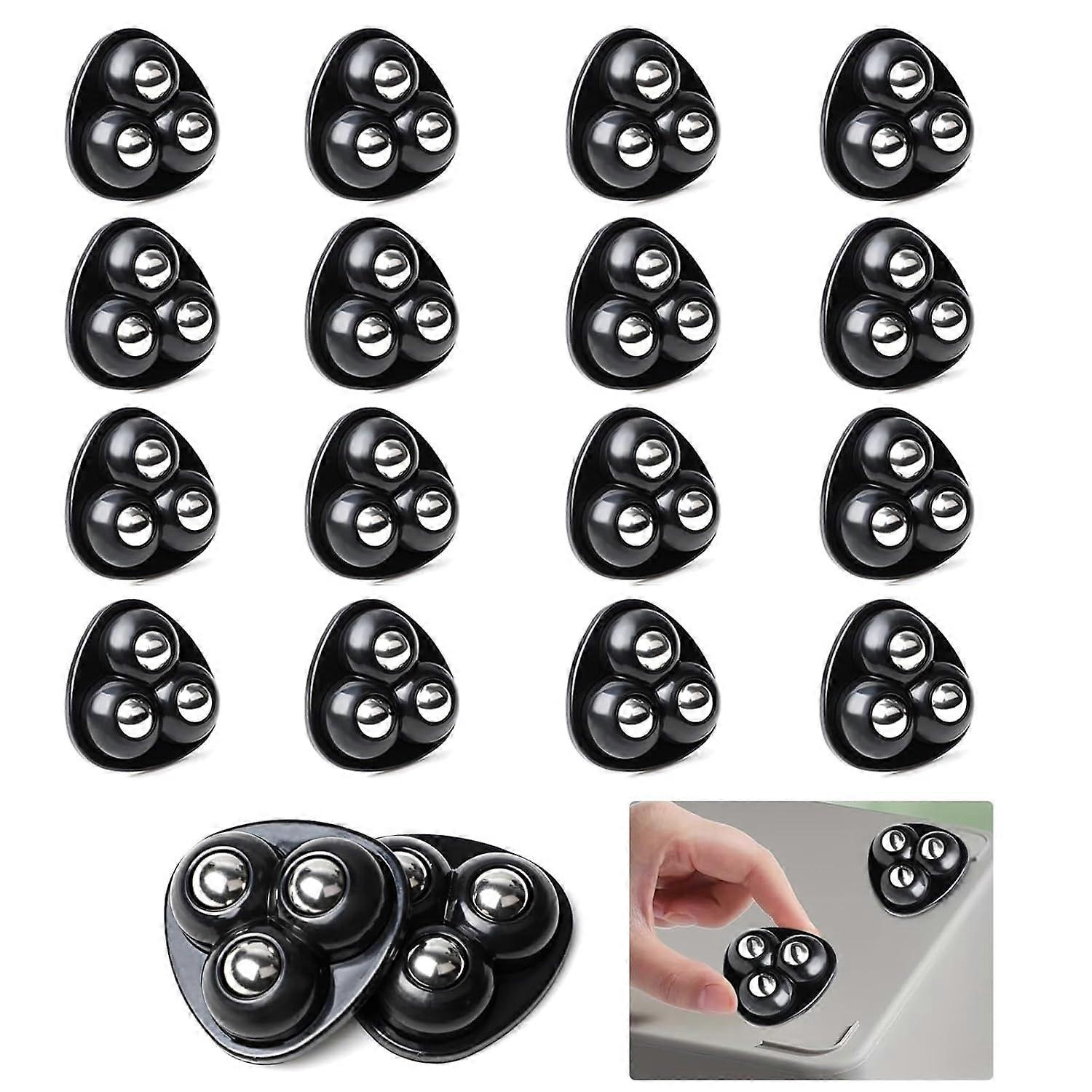 16pcs Mini Furniture Casters, 360 Degree Swivel Self-Adhesive Casters