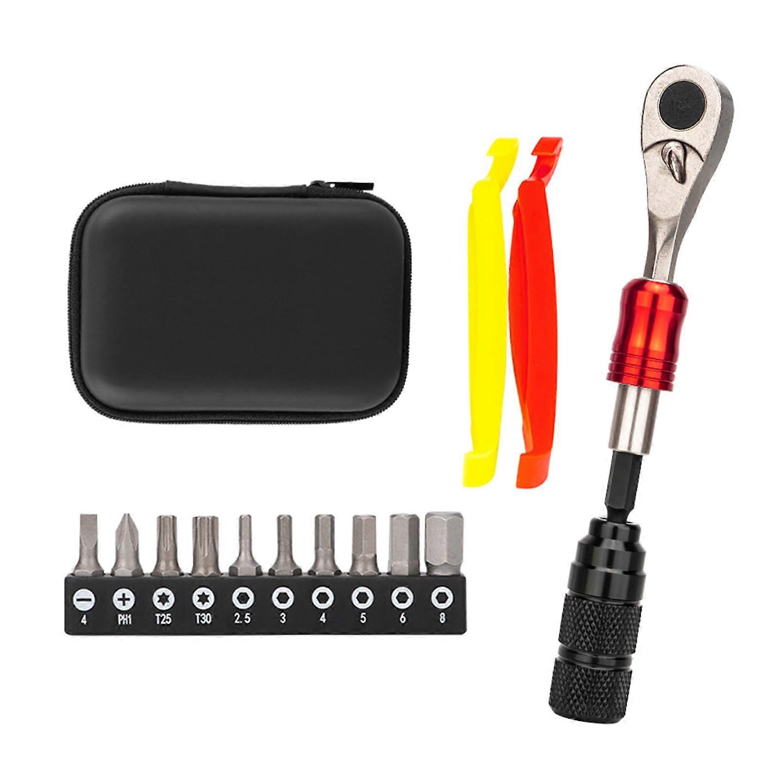 Ratchet Wrench Tool Set, Portable Socket Wrench Kit For Bicycle Repairs