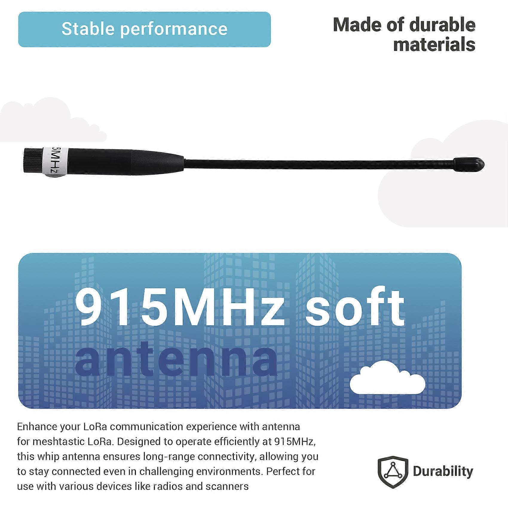 915MHz Antenna 8dBi Gain Long Range Soft Whip Antenna , Omni SMA for Meshtastic