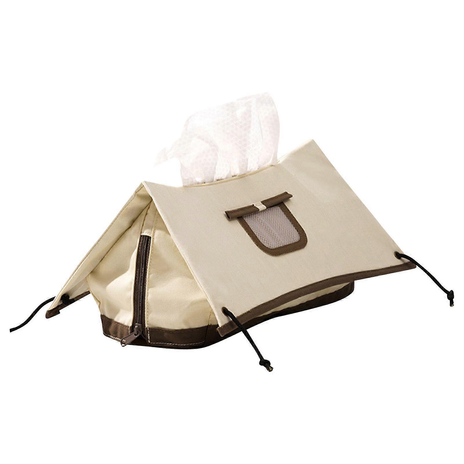 Foldable Tissue Box Dust Proof Napkin Holder Home and Office Tabletop Tissue Storage Box Tent Shape YMHC