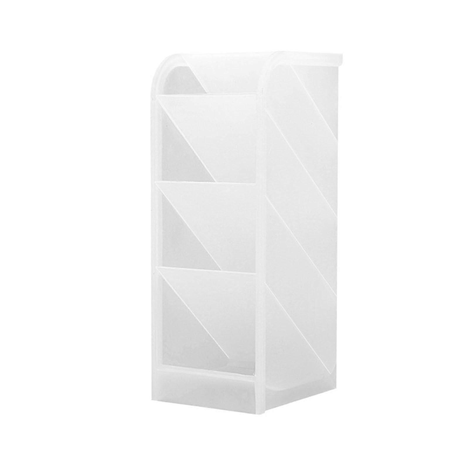 Transparent Frosted Vertical Marker Organiser, 4 Tiers, Multifunctional Pen Holder