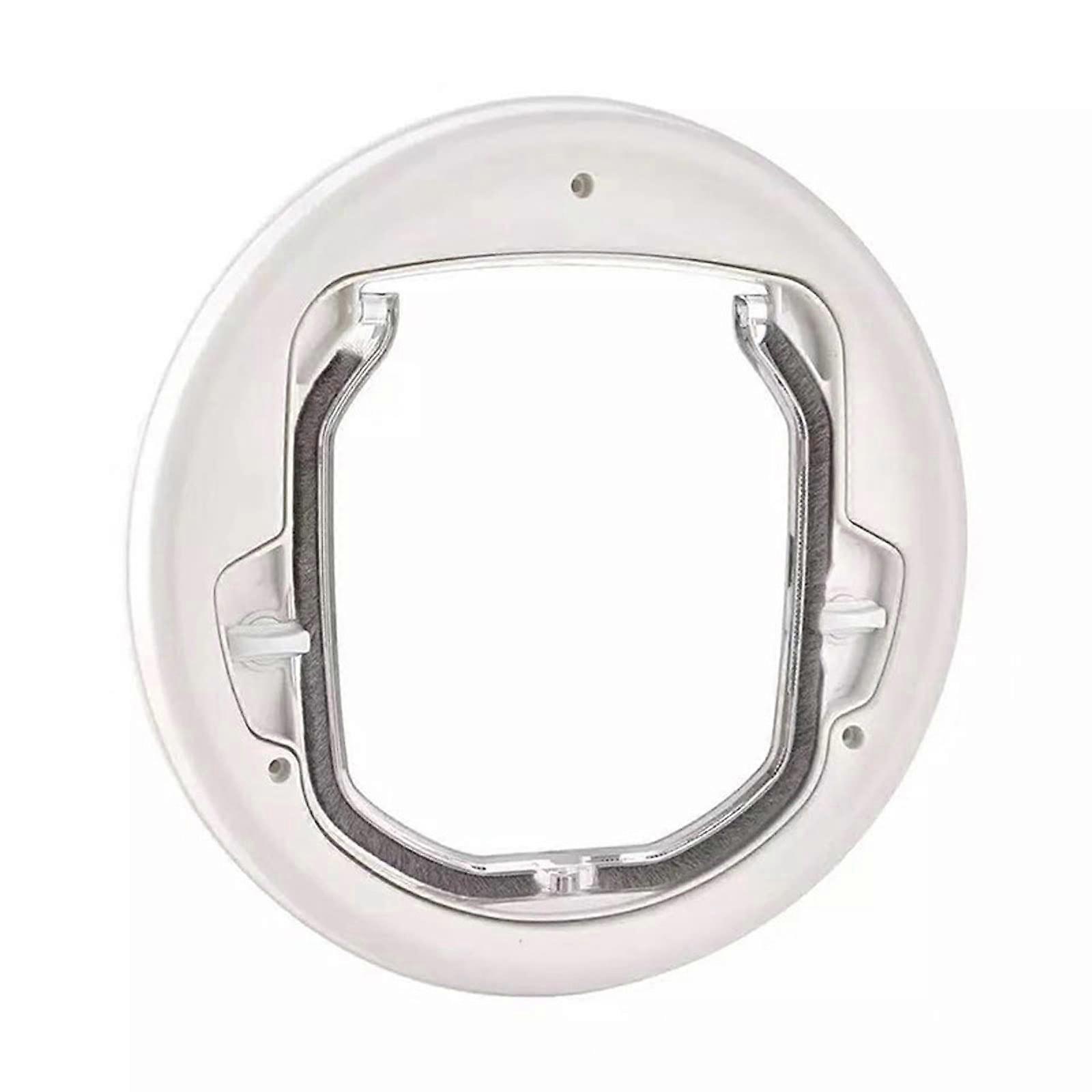 Pet Door 4-Way Locking System With Adjustable Switches, Directional Door, Small White Pet Accessory For Dogs And Cats