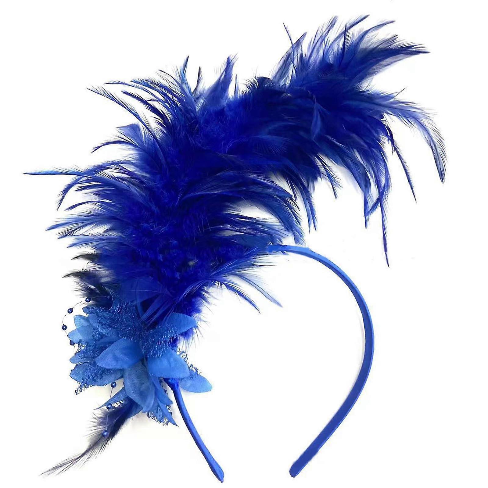 Colorful Feather Headband for Halloween Cosplay, Holiday Party Hair Hoop for Women and Girls, Festival Costume Accessory