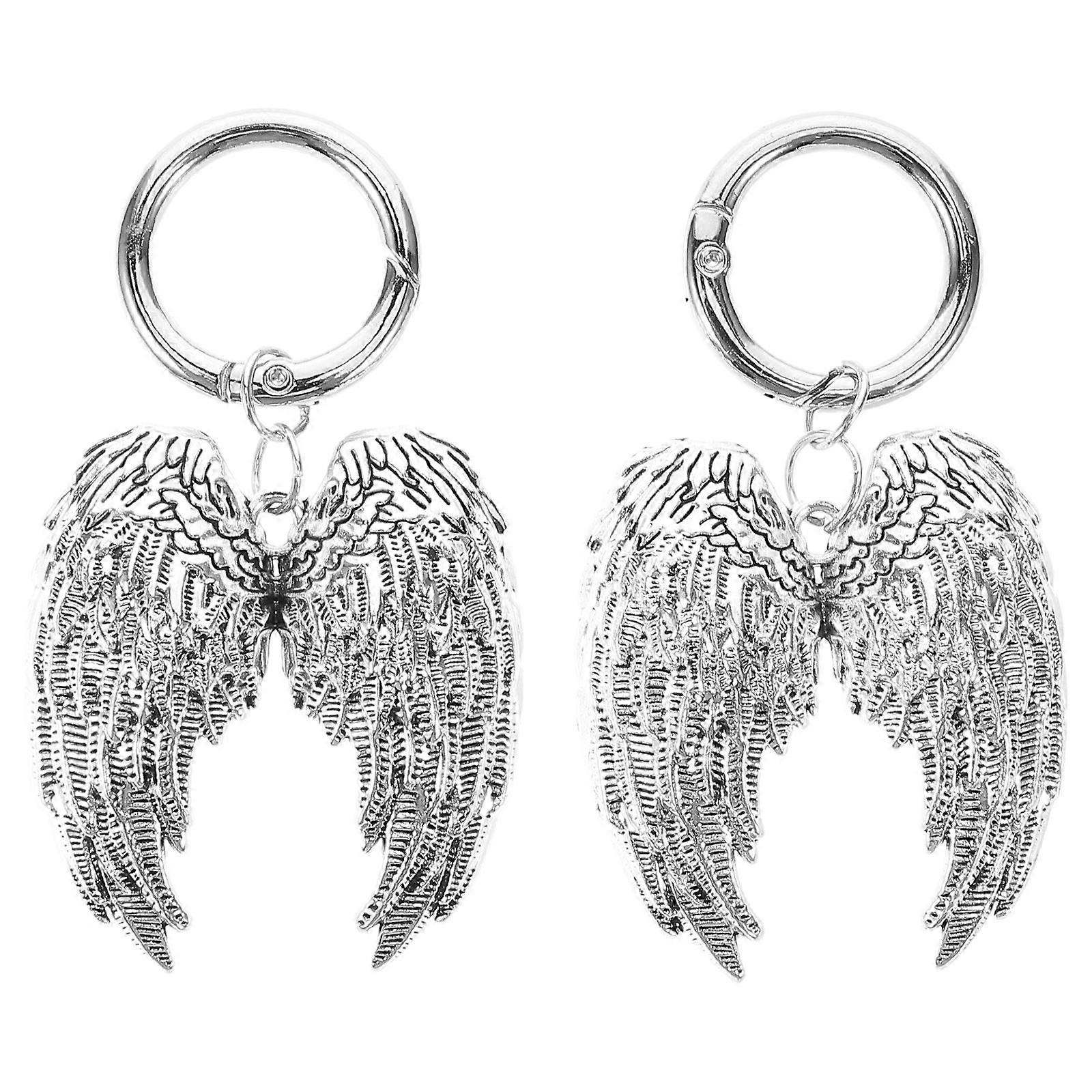 Wing Shoe Charms with Rings Detachable Boot Decorations Stylish Punk Accessories for Daily Wear, Parties & Dates
