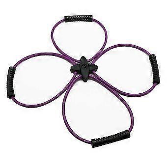 Pilates Reformer Resistance Band Kit Équipement de fitness à domicile pour l’entraînement total du corps - Aide à cibler M--Purple