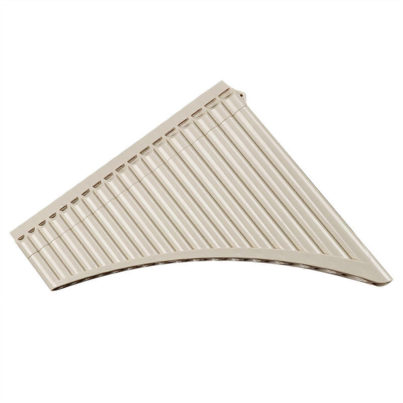 Panflute Improved Pan Flute for Beginners 16 Pipe Panpipe in C White Color Ideal for Professional Performances