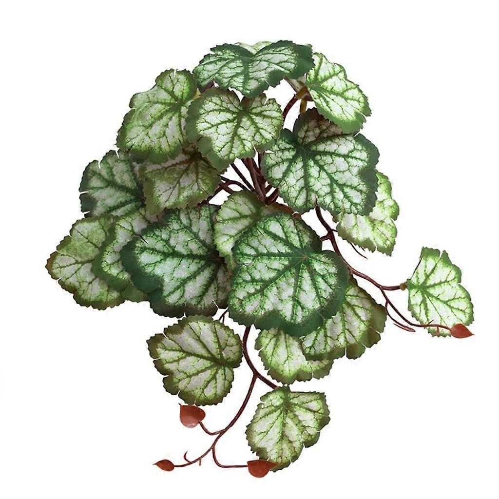 Artificial Terrarium Green Printed Leaves For Amphibian And Reptile Habitat Decor Iguana Bearded Dragon Snake Compatible