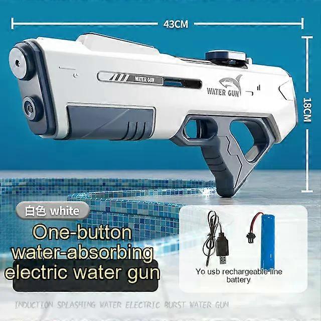 Electric Water Gun Play Sprinkers Fully Automatic With Continuous Lighting Large Capacity And Strong Water Absorption Summer Outdoor Water Toy