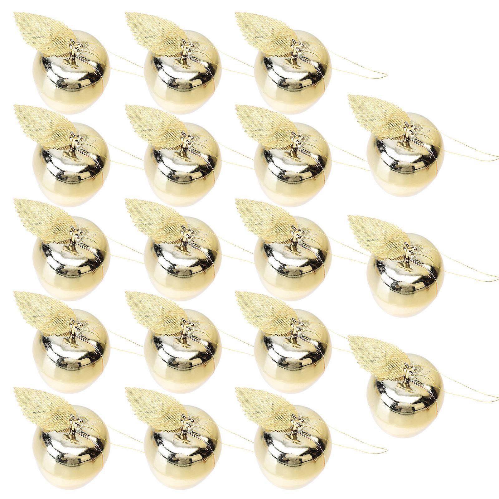 Here's a refined and professional product description for your **24pcs Shatterproof Electroplated Apple Ornaments**:
**24 Pack Shatterproof