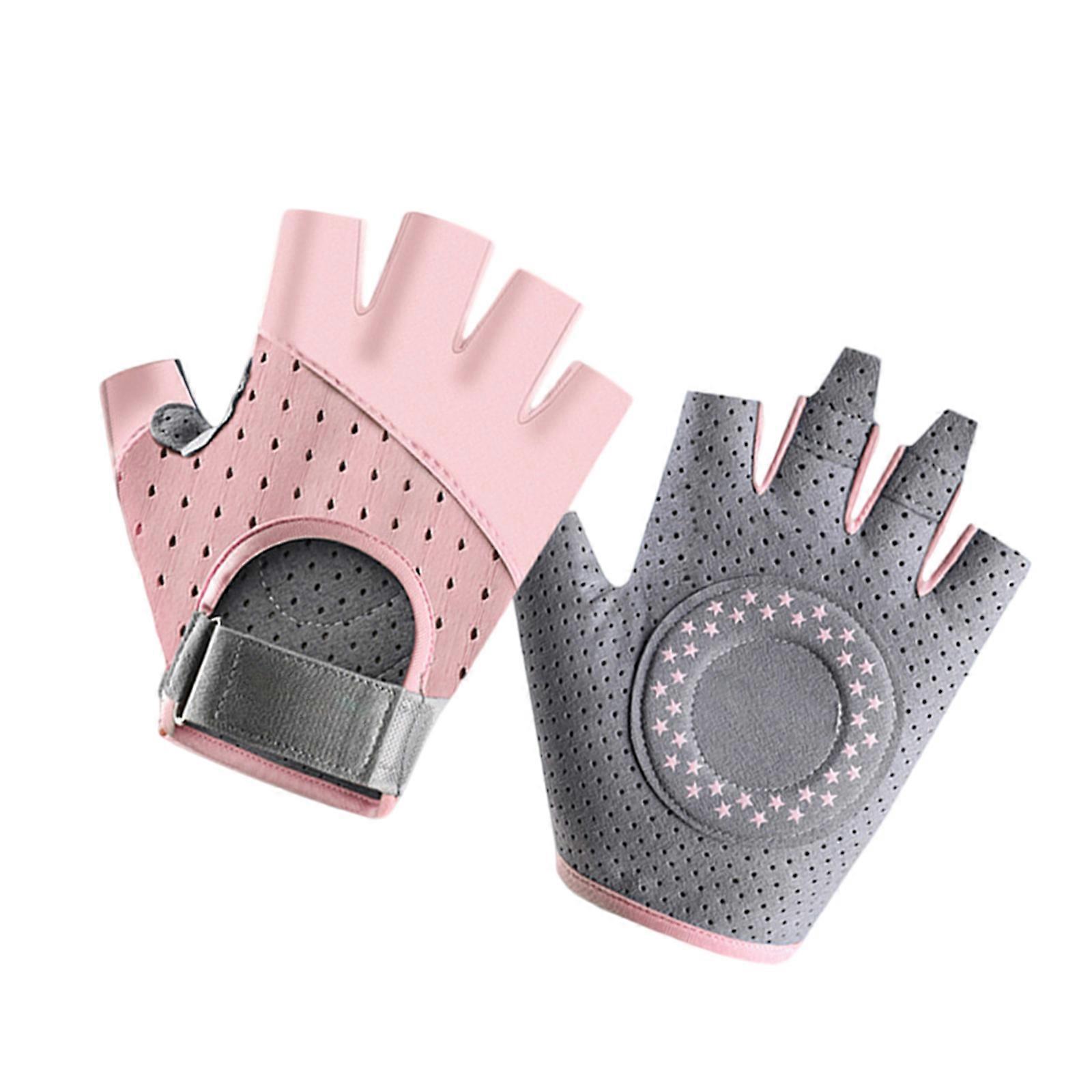 قفاز اللياقة البدنية نصف الإصبع غير قابل للانزلاق قفاز تدريب قابل للتنفس ارتداء قفاز تجريب المقاومة هدية للنساء والرجال متعدد الألوان