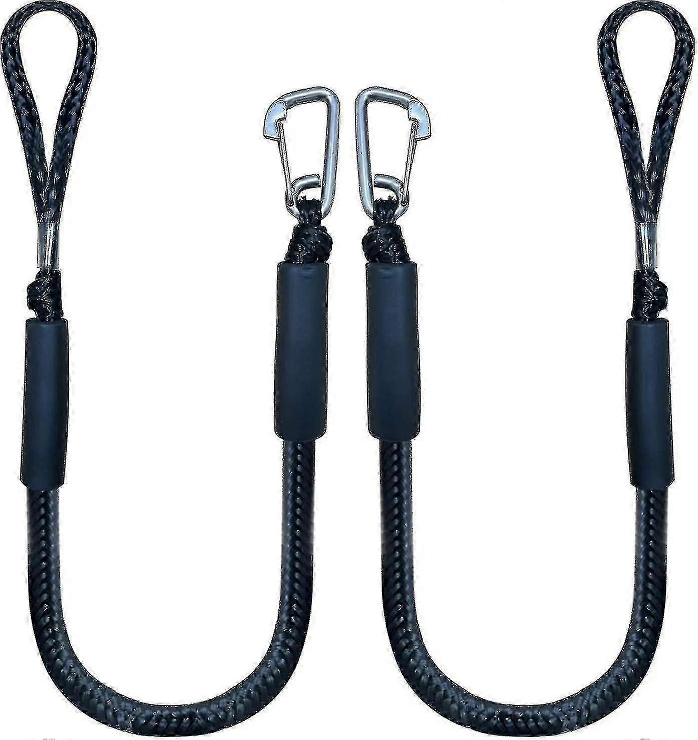 Bungee Dock Line with Hook Mooring Rope for Boat 4ft (2 pcs)--