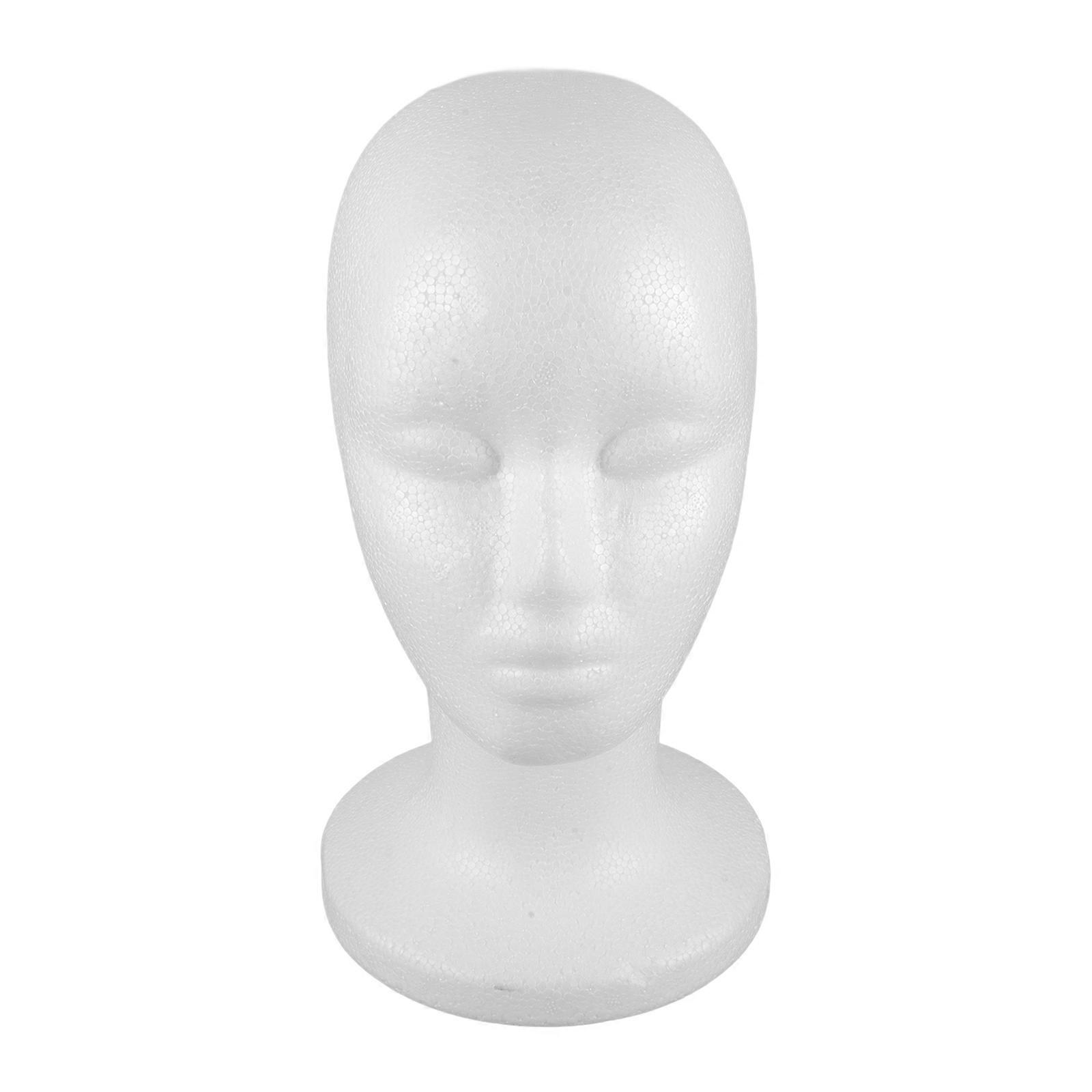 Female Foam Mannequin Head for Wigs and Hats Display – High Density Wig Stand for DIY Decoration, Compact Storage for Home, Salon, and Travel Use