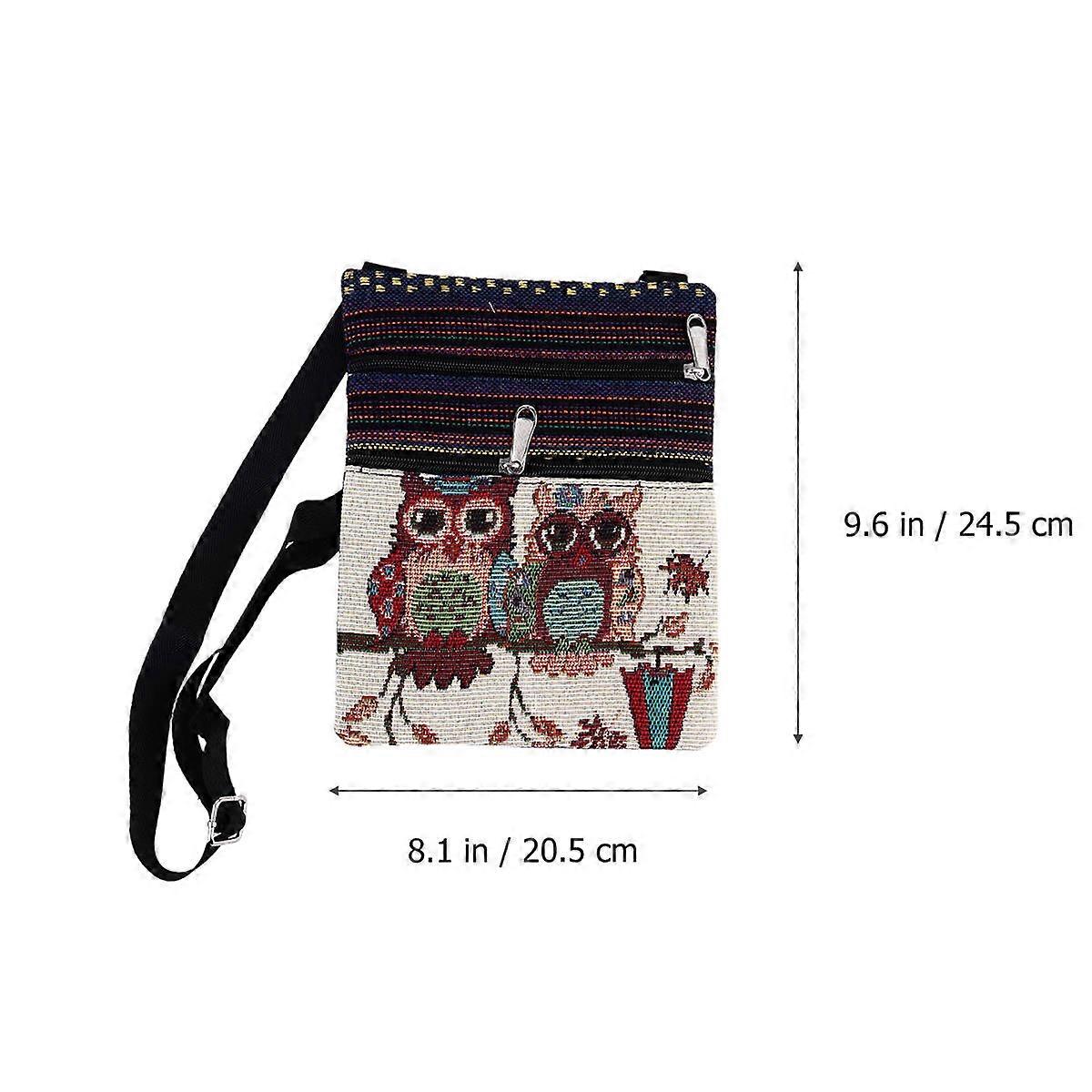Large Capacity Crossbody Bag Rectangular Shape Fashionable Durable Portable Blue Canvas 1Set