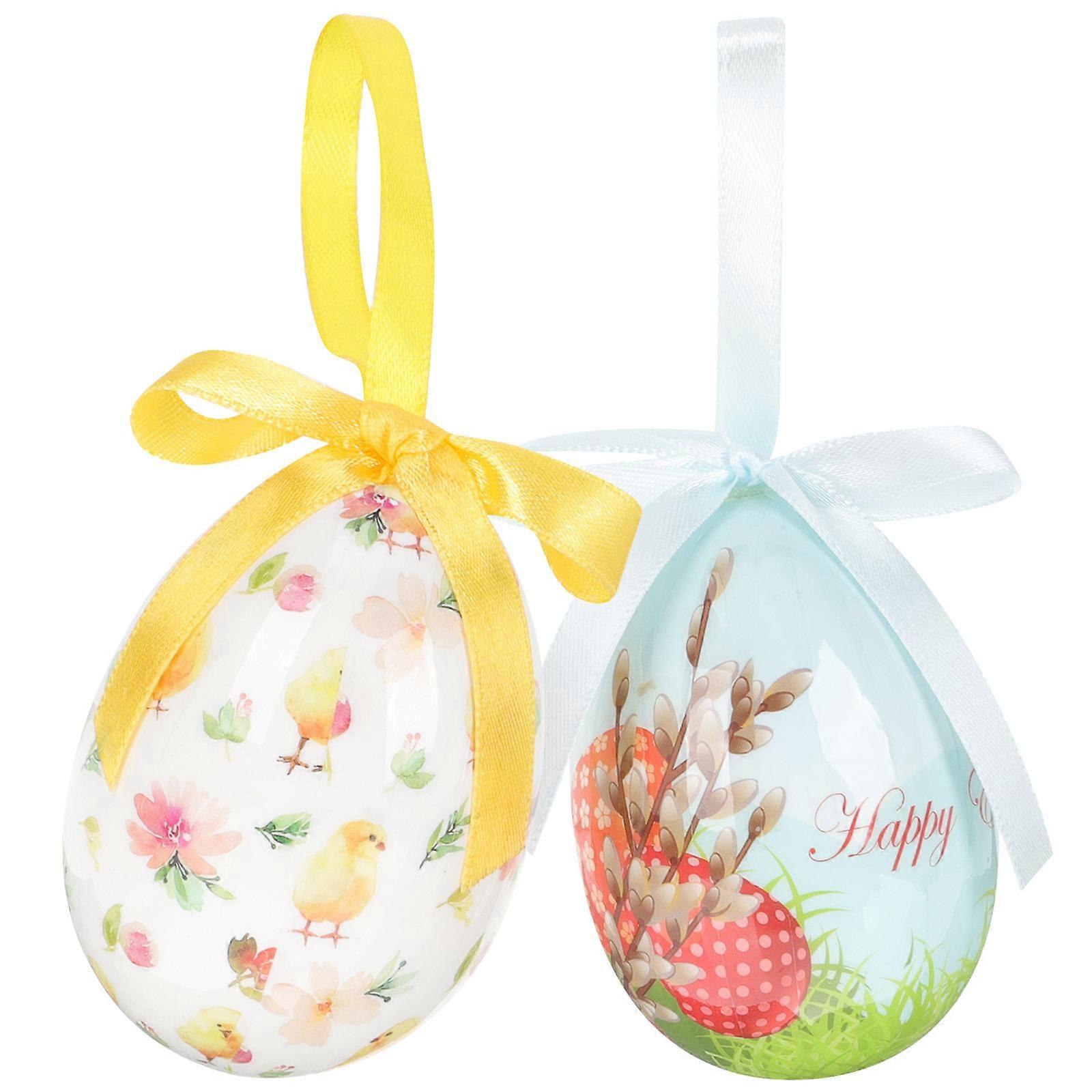 Spring Egg Decor Fake Eggs To Decorate Creative Design Festive Occasions 2Pcs