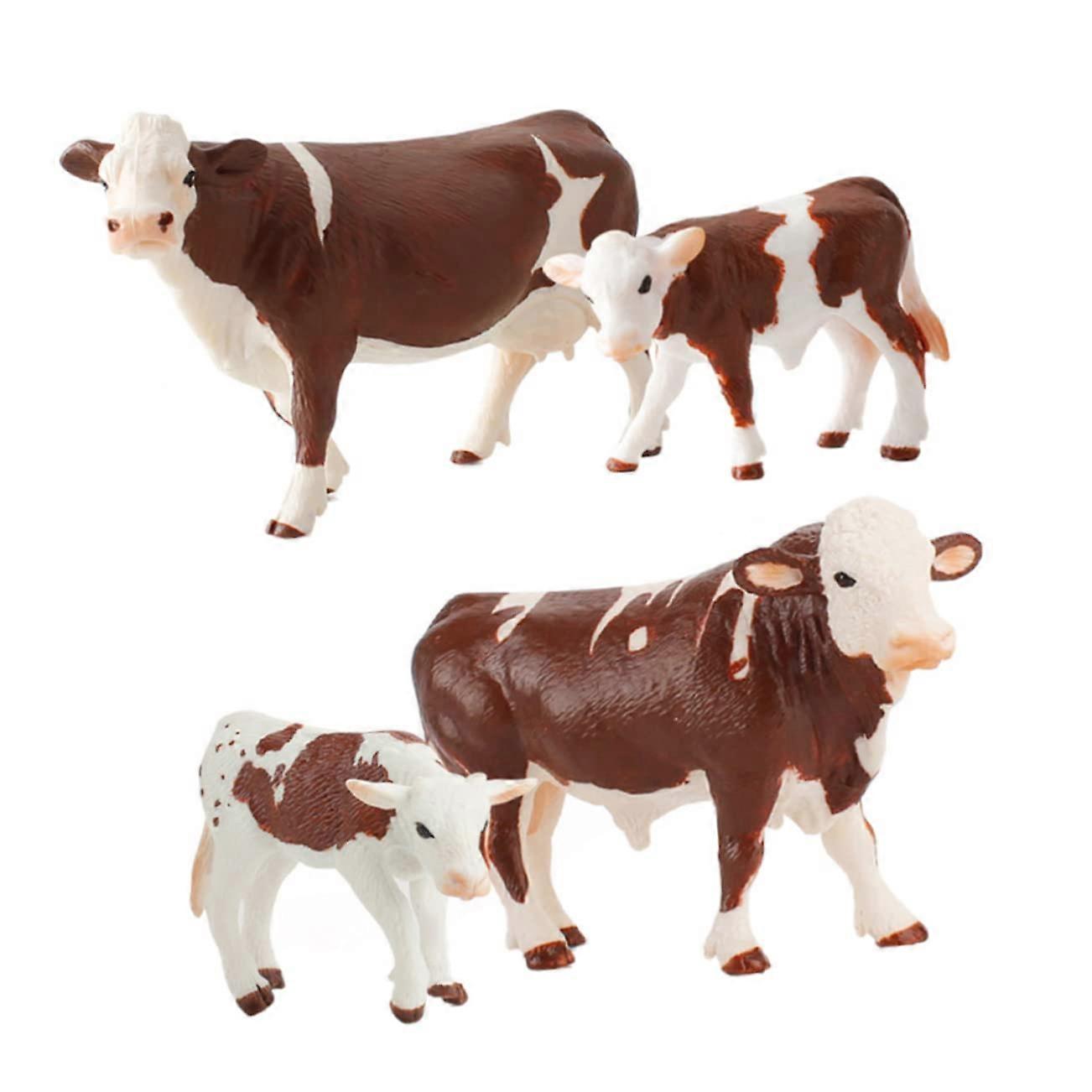 Simulated Cow Costume Set of 4 for Educational Model Play, Enhancing Creativity and Cognitive Skills in Kids