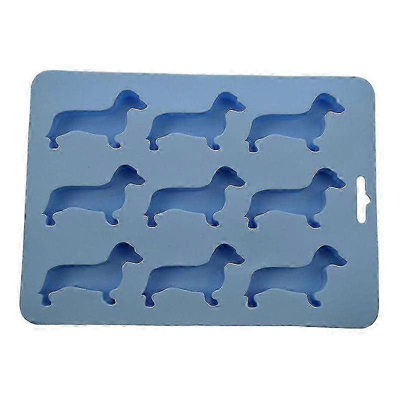 Ice Tray Flexible 9 Cavities Easy Demoulding Ice-making Super Soft Dachshund Dog Shaped Ice Tray Des hwy