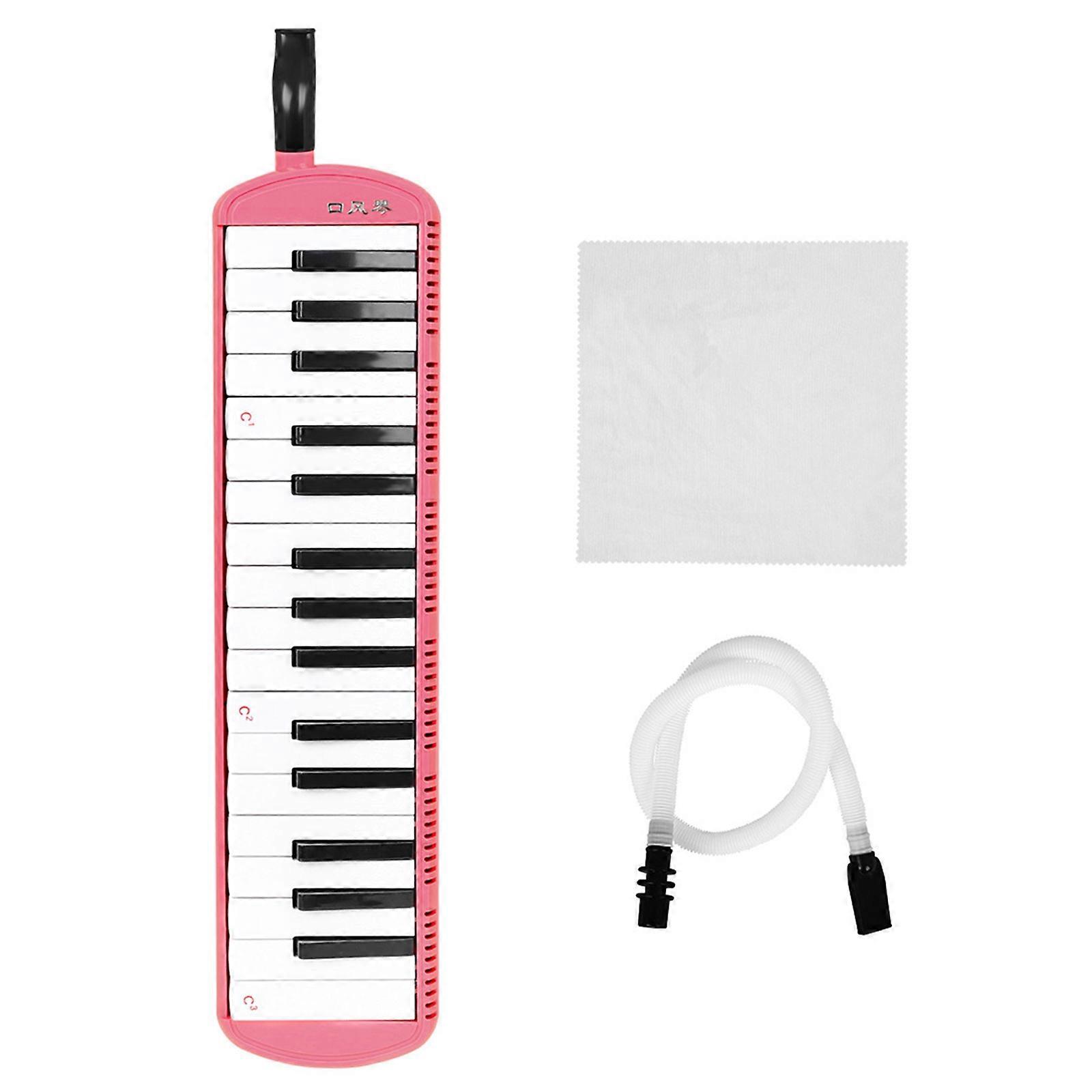 32 Key Melodica Instrument Soft Tubes 32 Keys Keyboard Melodica Instrument ABS Texture Suitable for Musicians  Pink