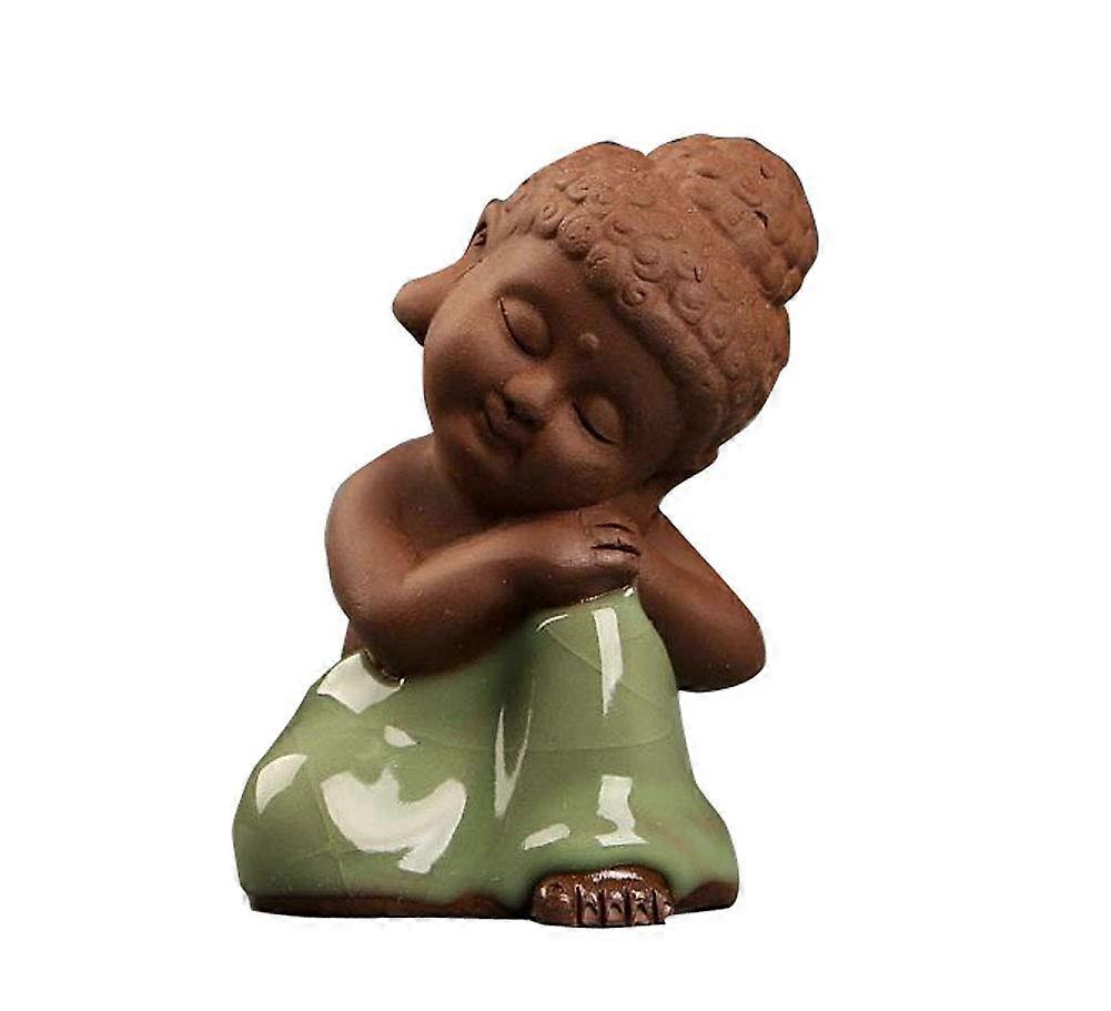 Kung Fu Tea Tray Pet Color Changing Tea Ornament Tea Tray Pet Accessories Ceramic Buddha D02