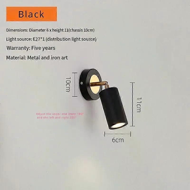 Bedside Wall Lamp Reading Light Simple Modern Bedroom Small Spotlights Minimalist Creative Rotating Hotel Corridor Wall Lamp