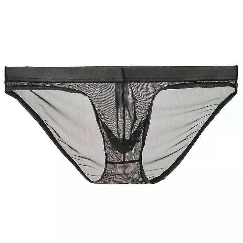 Men's Brief Underwear Gays Erotic Low Waist U Convex Pouch Tanga Ultra-thin Mesh Transparent Quick Drying Cool Feel Mankini