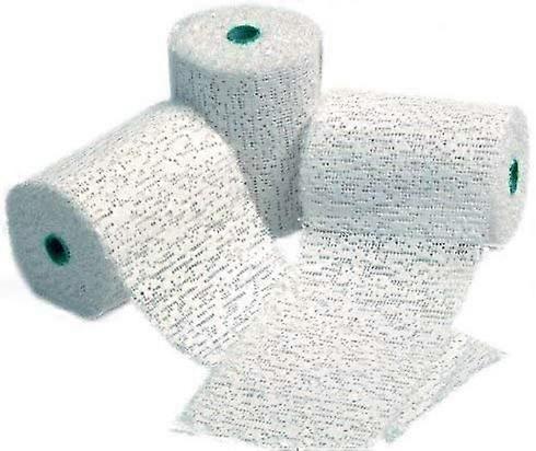 White Plasters of Paris Papier Mache Class Pack 8cm x 3m Rolls for Kids Crafting - Set of 3 with Tips