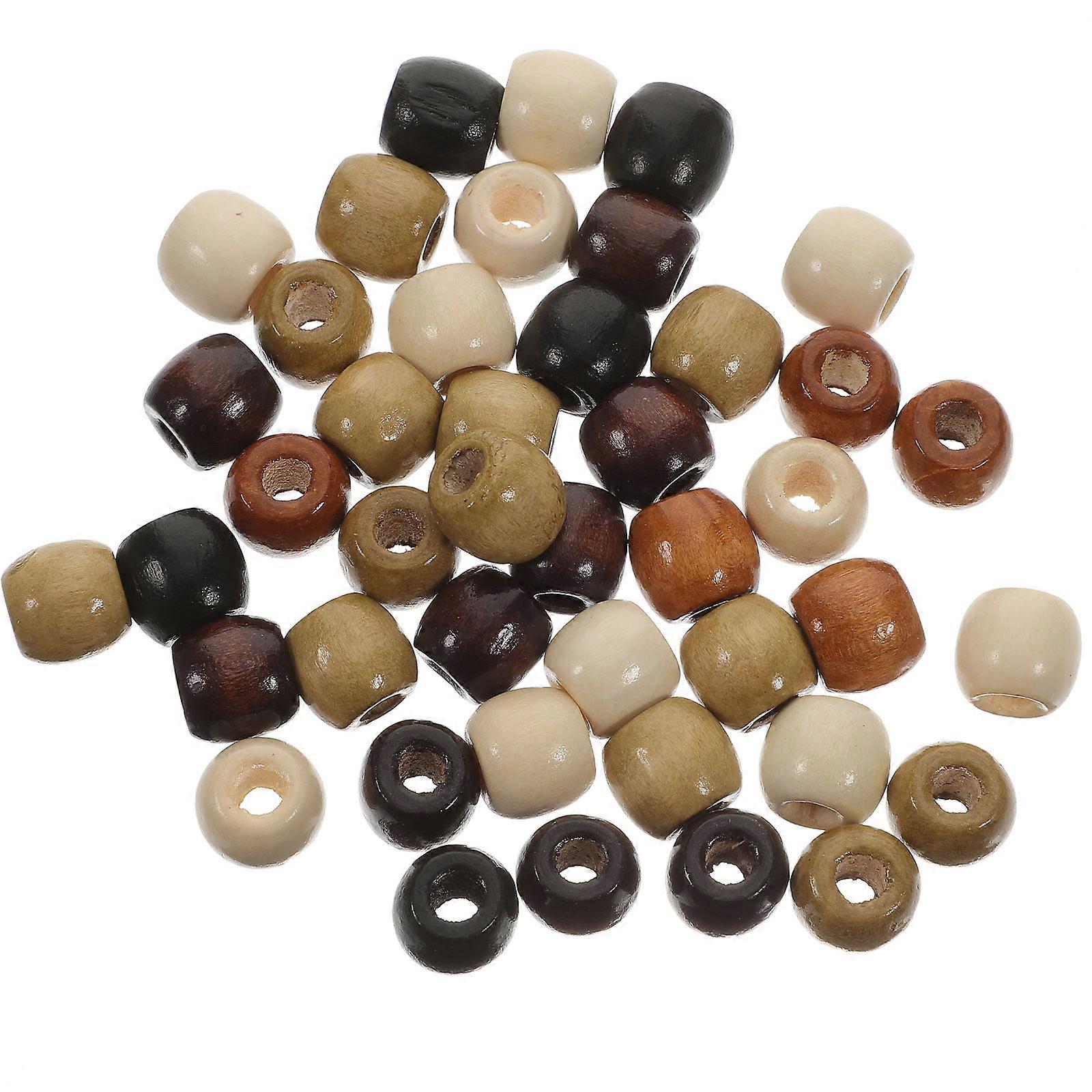 Wooden Beads for DIY Craft Accessories 400pcs Assorted Color Synthetic Material