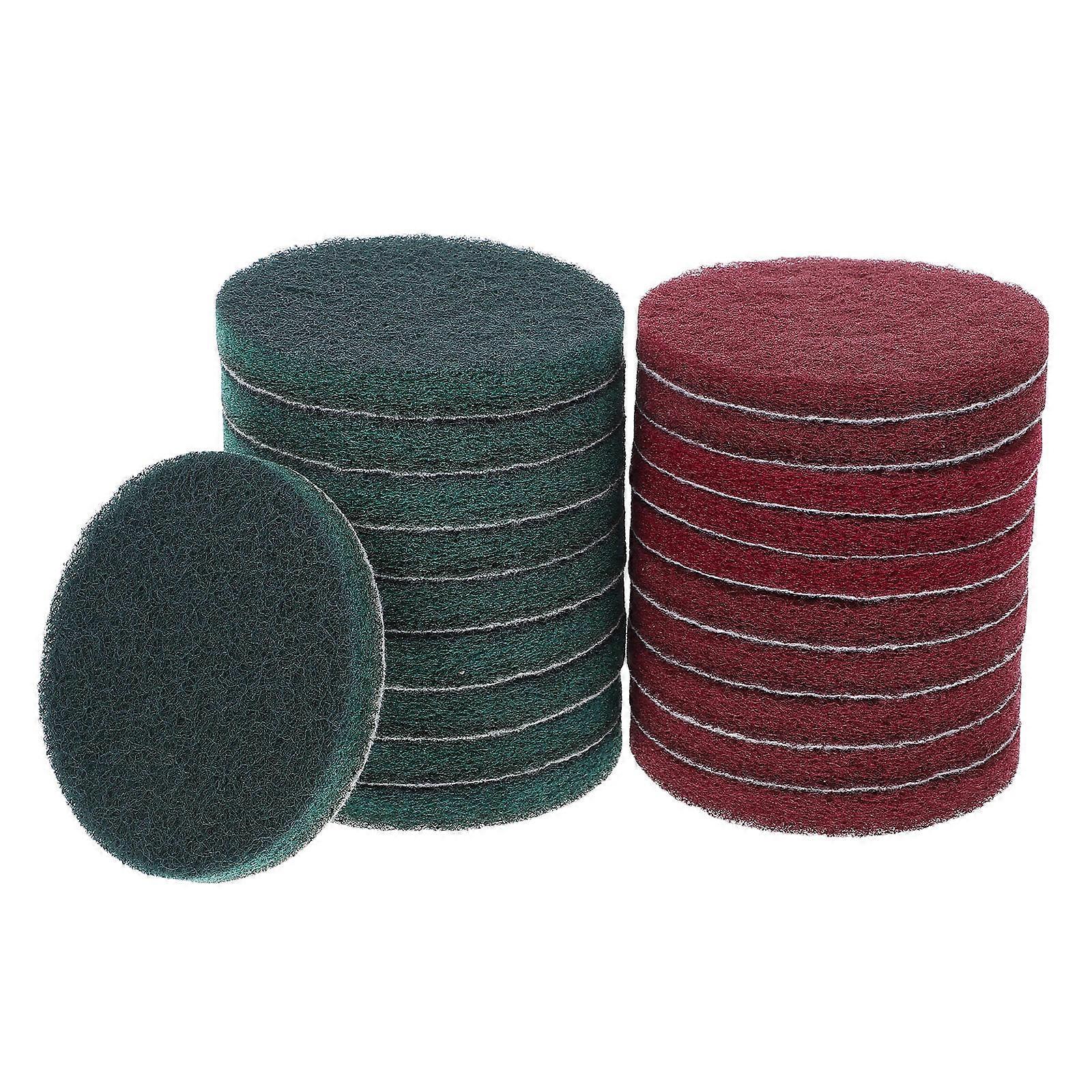Efficient Cleaning 20PCS Round Polishing Pads For Kitchen Scrubber Multi-Use Assorted Color Soft Scrubber Designed For Household Use