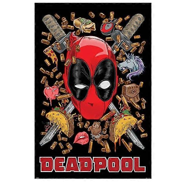 ديدبول ملصق ورقي تشيميشانجا 91.5 سم × 61 سم متعدد الألوان