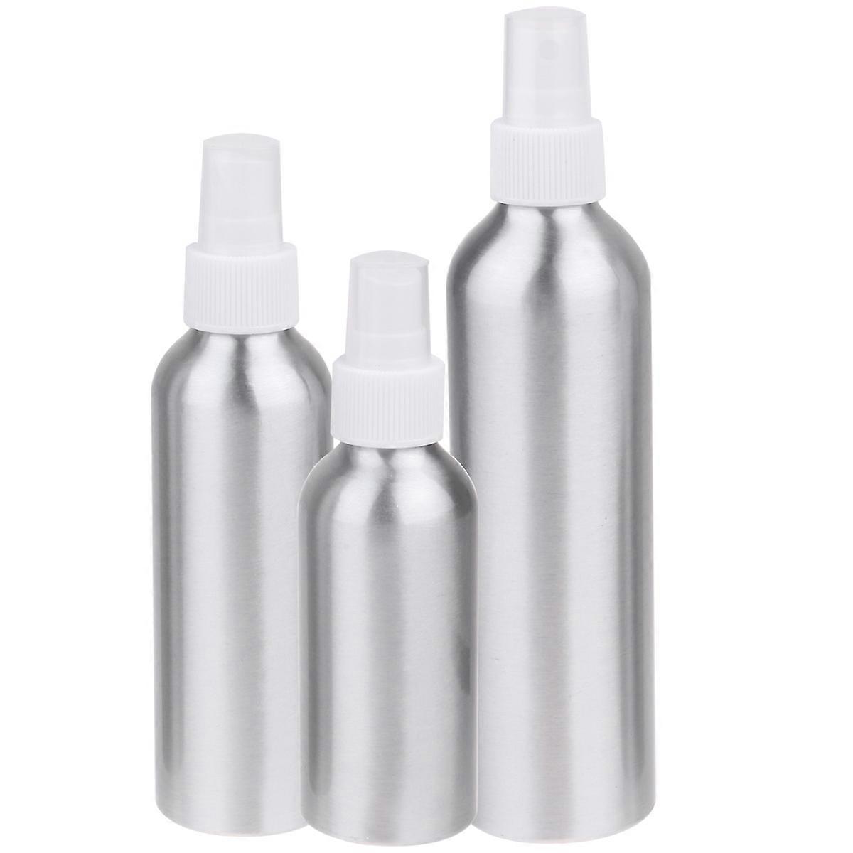 Aluminum Travel Bottle 3Pcs White Refillable Perfume Bottle with Unbreakable Design for Storage