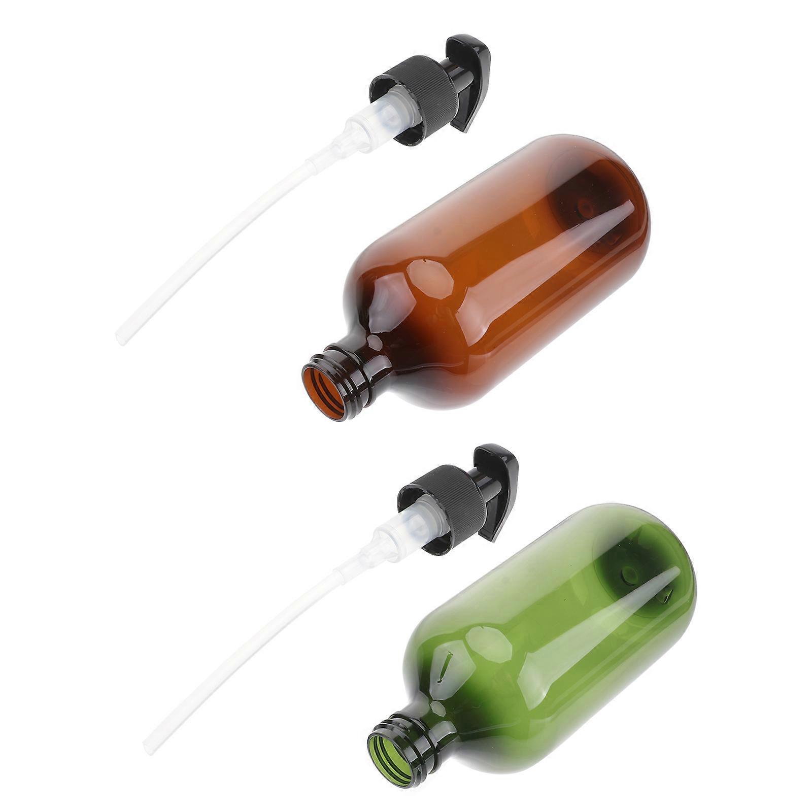 Shampoo Bottle with Pump 500ml PET Material Assorted Color Reusable and for Holding Use