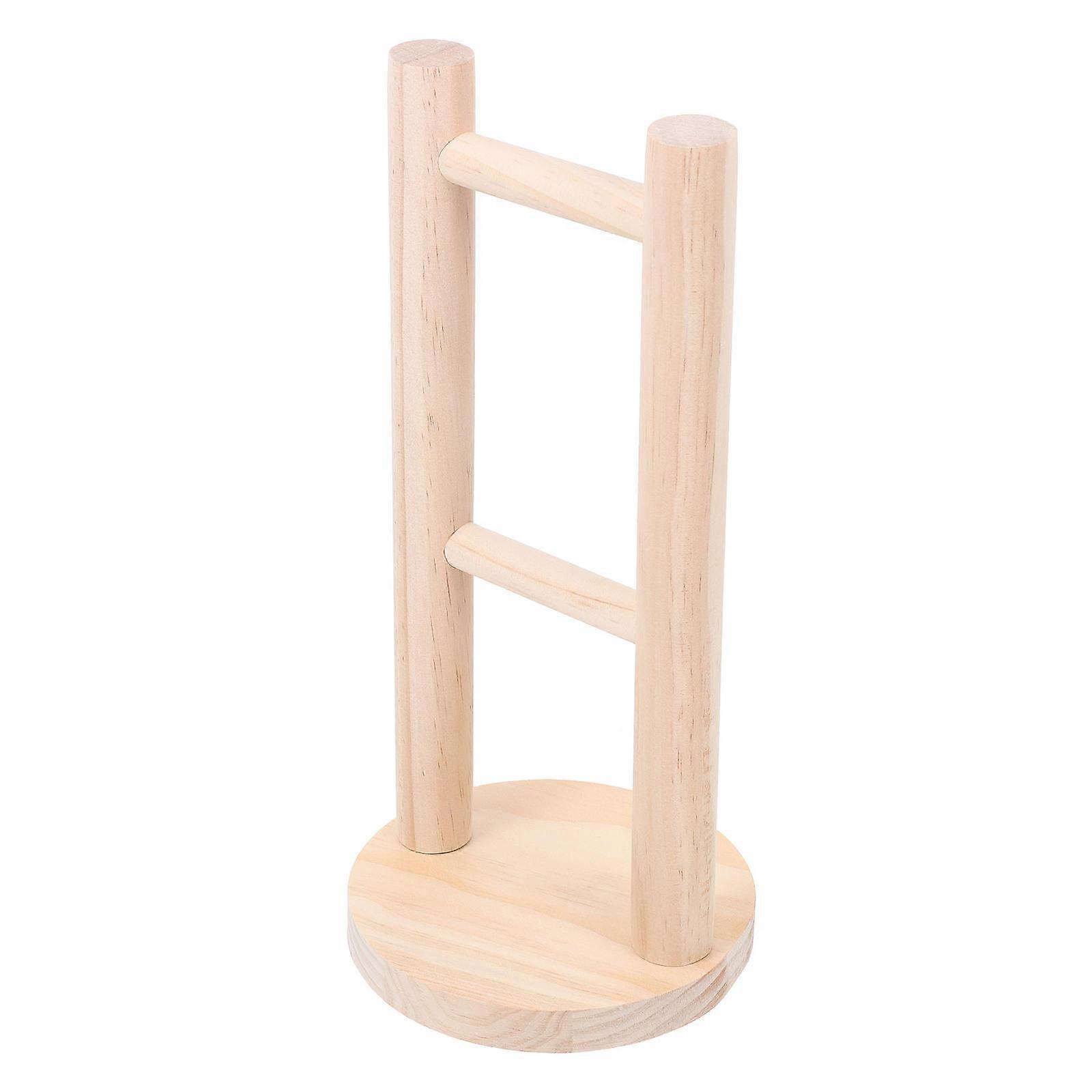 Premium Desktop Headset Rack Organizer for Gaming – Durable Design with Smooth Curved Finish, Natural Wood Color