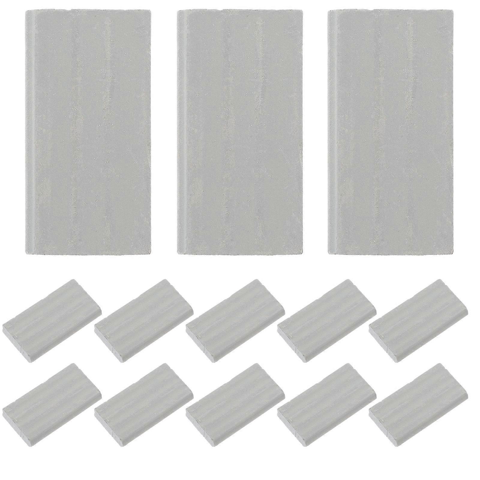Realistic Miniature DIY Bricks for Sand Table in Dark Grey Soil 50pcs