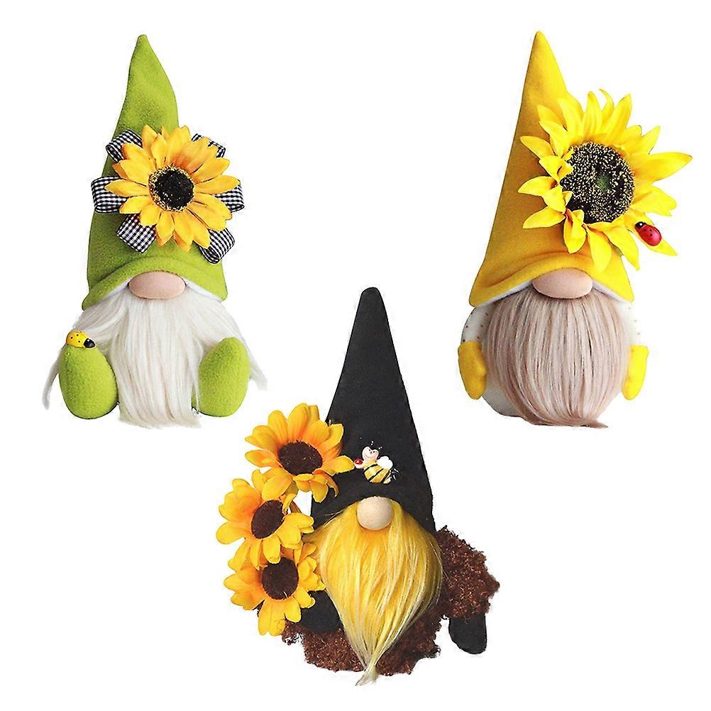 Home Decoration 3Pcs Gnome Shape Plush Dolls Assorted Color Ideal For Festival Gatherings And Office Desktop
