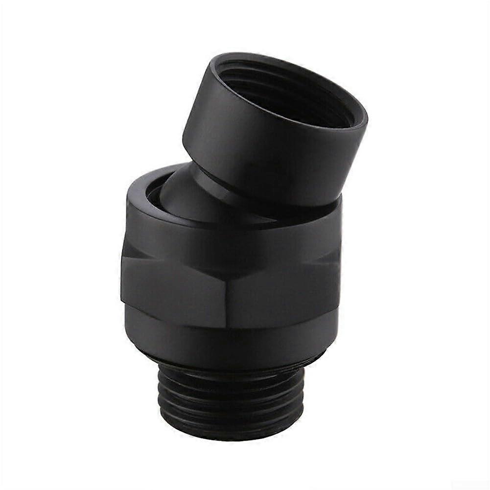 Brass Shower Head Connector Swivel Adapter 1/2 Inch Water Flow Ball Joint Accessory Black for Standard Showers
