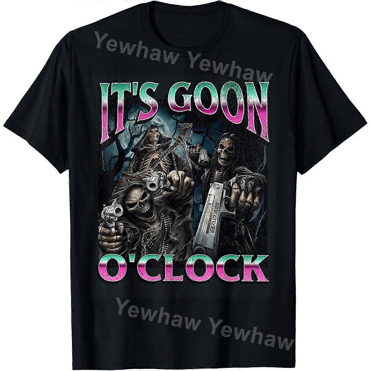 Gooning O'clock Funny Hard Skeleton Meme Bootleg tričko