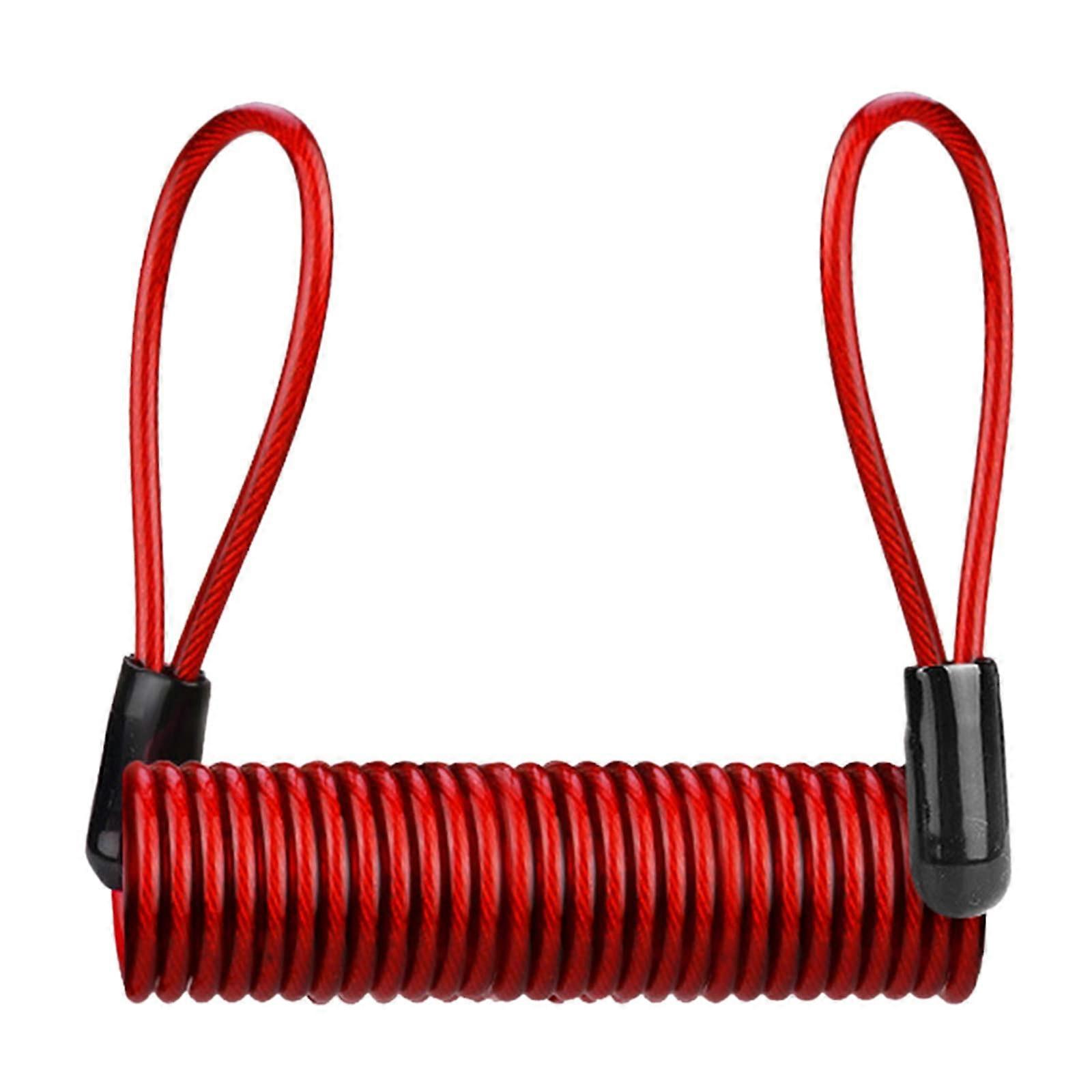 Motorcycle Reminder Cable Disc Lock Compatible Anti-Theft Security Cable Spring Wire