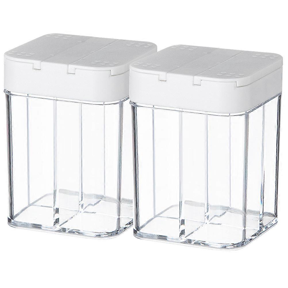2Pcs Spice Boxes For Kitchen Fresh Keeping Storage Classification Kitchenware Square Design 6X5.5X8CM