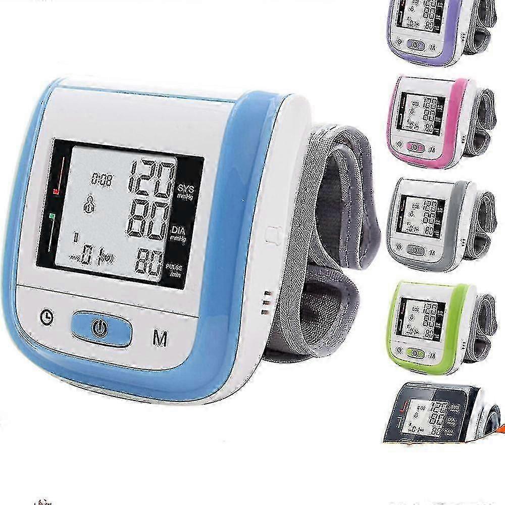 Tonometer Automatic Wrist Digital Blood Pressure Monitor Digital Lcd Sphgmomanometer Heart Beat Rate Pulse Meter