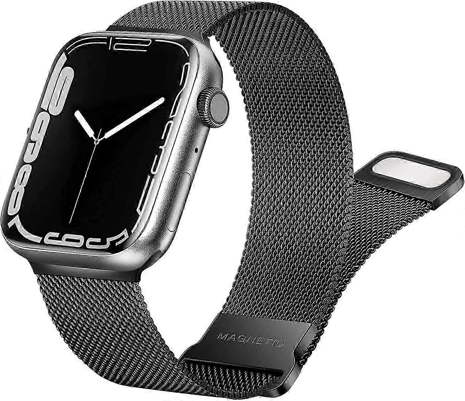 ZRUXE Metal Magnetic Band Compatible with Apple Watch 38mm 40mm 41mm 42mm 44mm 45mm with Adjustable Glasp Loop- Multi Color