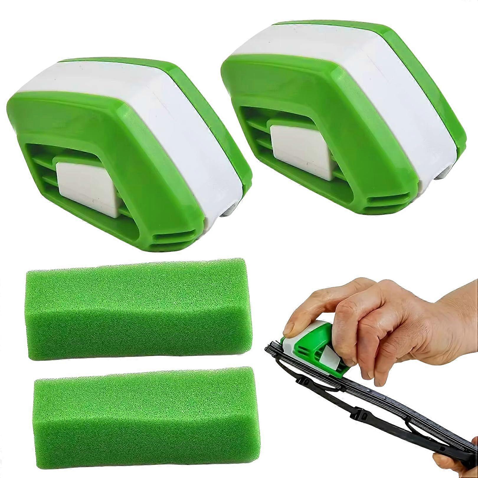 Windscreen Wiper Cutters Pack of 2 with Sponges and Cleaning Cloths, Universal Wiper Blade Puller Tool