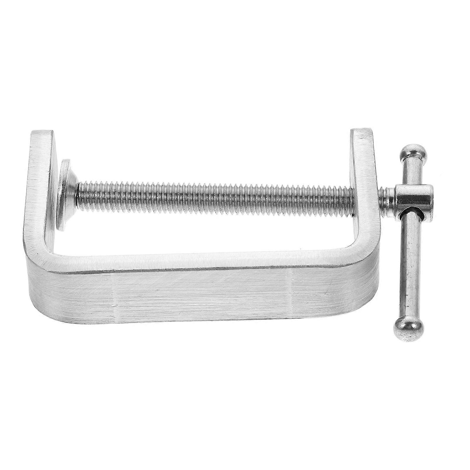 Sturdy Stainless Steel G Clamp for Woodworking with Durable Design and Compact Size Silver