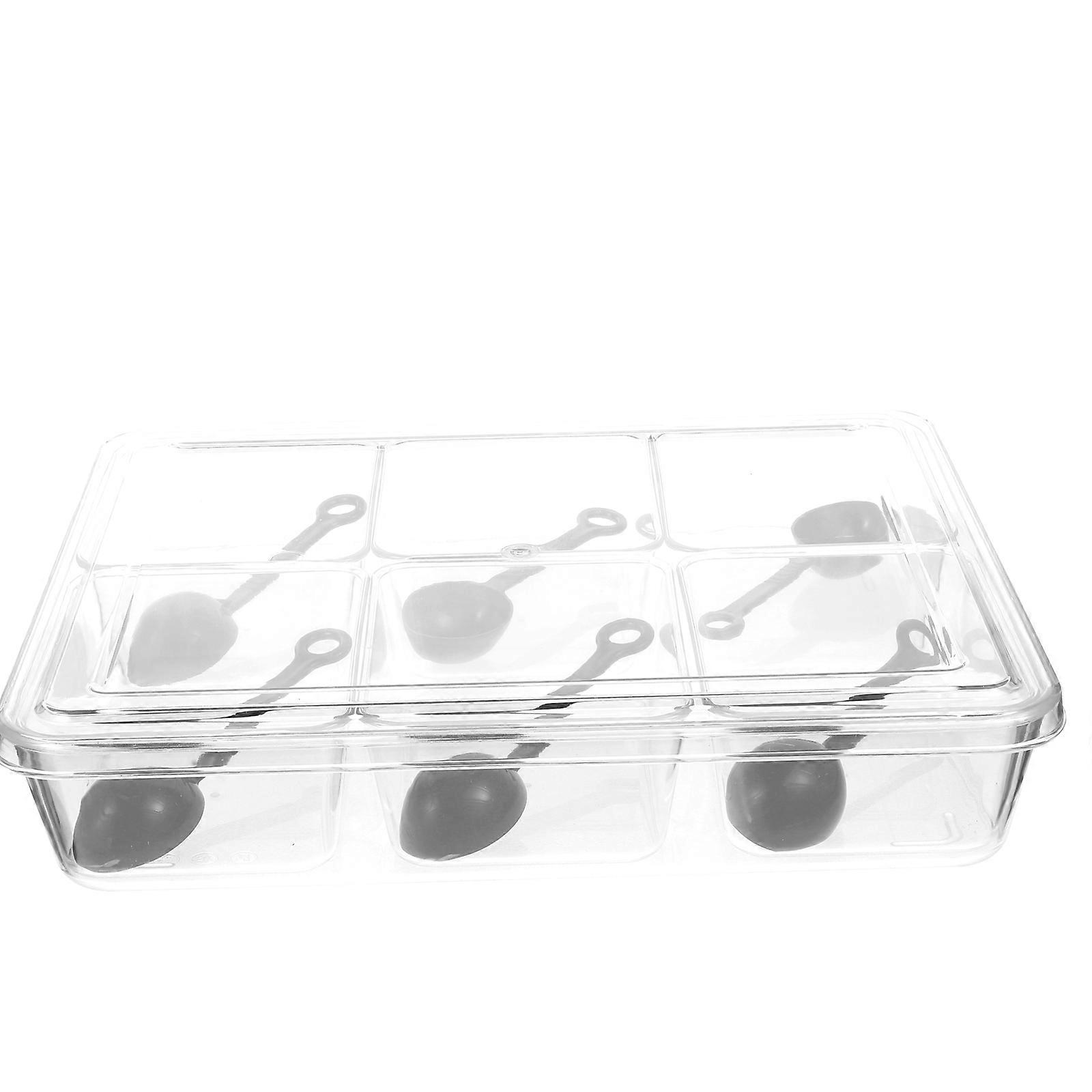 Plastic Multi-Compartment Organizer Box For Restaurants And Bars With Condiment Holder Functionality In Transparent Color 1 Set