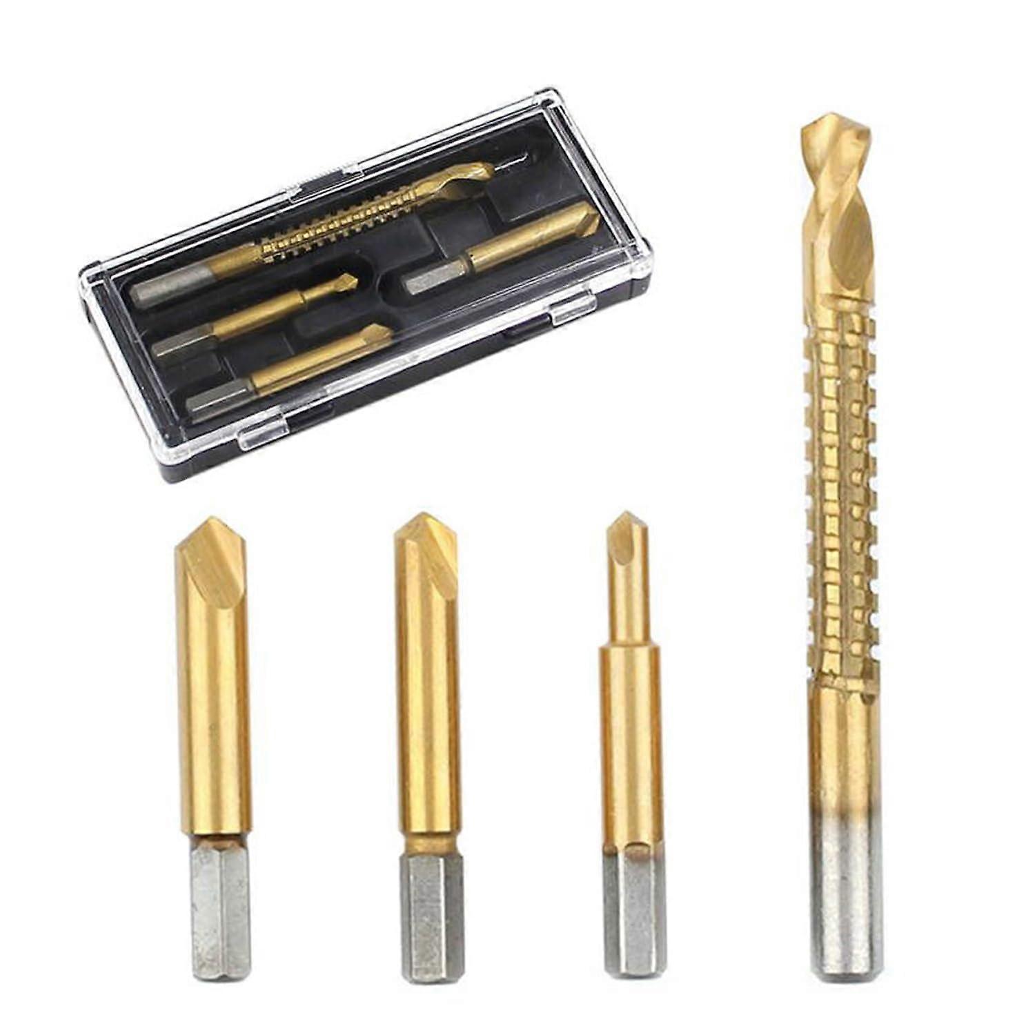 4 x HSS Screw Extractor for Damaged Bolt Saw Drill Bit