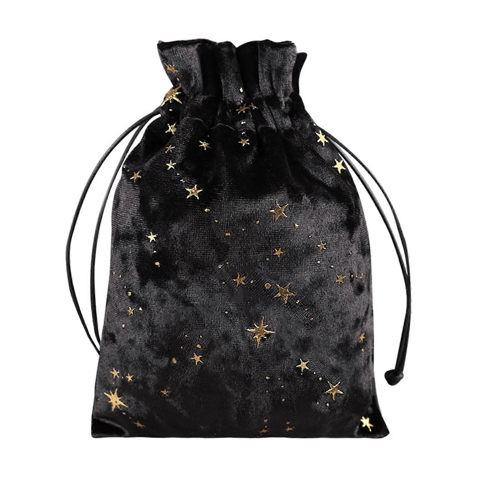 Divinations Tarot Cards Cube Bag Small Wedding Bag Table Game Oracle Cards Bag Jewellery Storage Drawstring Tarot Bag Black